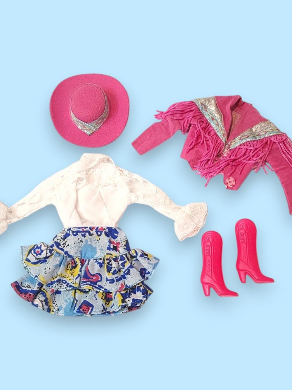 1989 Vintage Barbie and Nia Western Fun Outfit #9932 and #9933